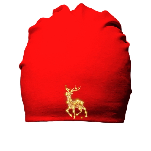 Хлопковая шапка с изображением звёздного оленя