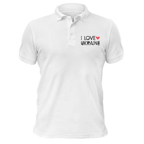 Футболка поло I Love Ukraine (2)