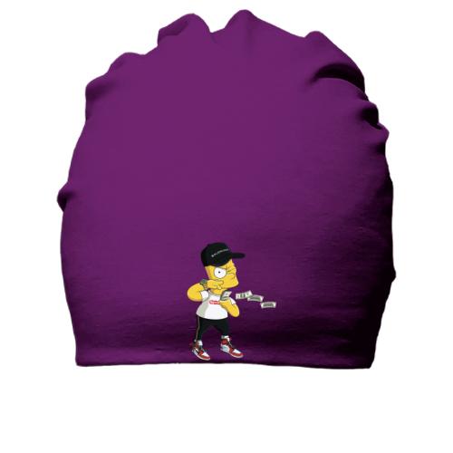 Хлопковая шапка с модным Бартом Симпсоном