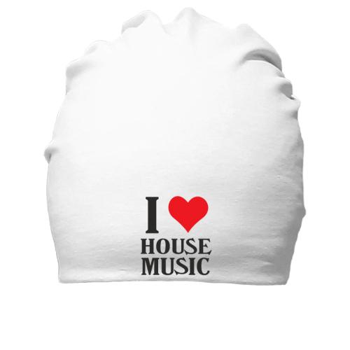 Хлопковая шапка I love house music