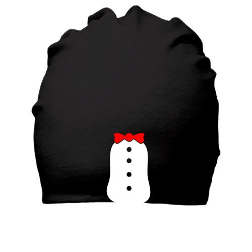 Хлопковая шапка Я-снеговик