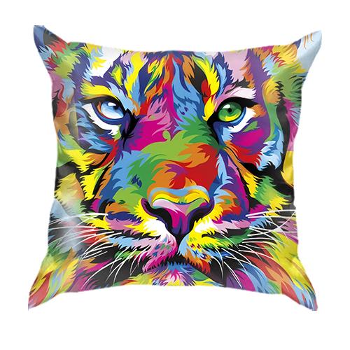 3D подушка «Тигр у стилі поп-арт»
