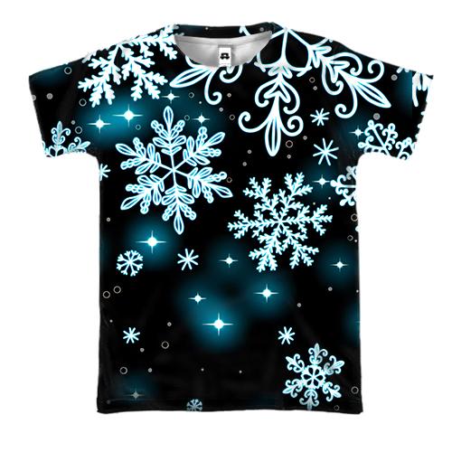3D футболка «Космические снежинки»