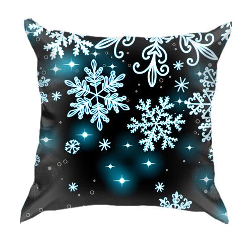 3D подушка «Космічні сніжинки»