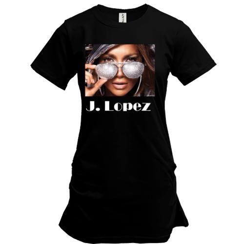 Подовжена футболка Jennifer Lynn Lopez в окулярах