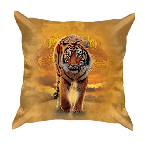3D подушка Тигр у савані