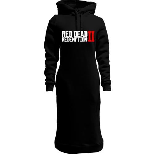 Женская толстовка-платье Red Dead Redemption 2 (лого)