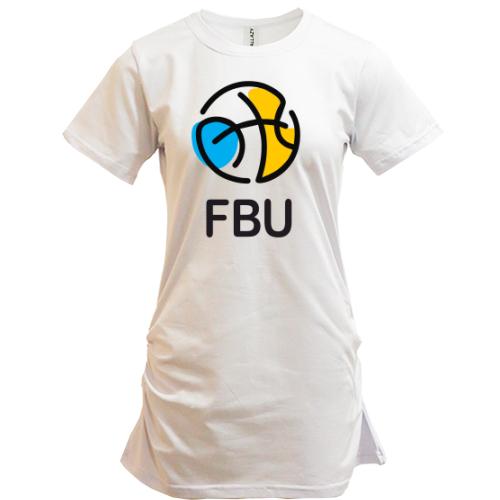 Подовжена футболка з лого федерації баскетболу України