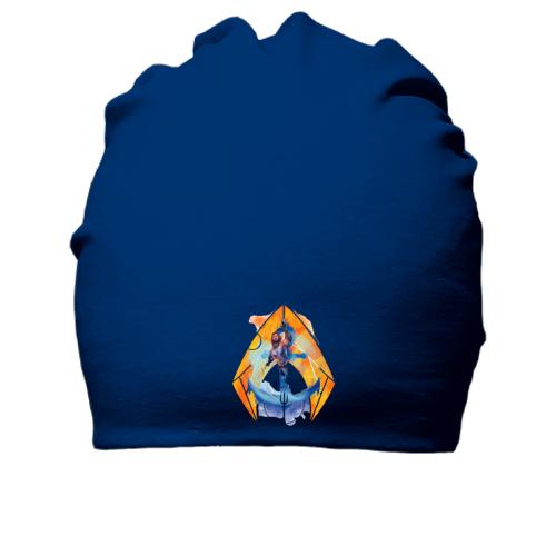 Хлопковая шапка с логотипом Аквамена