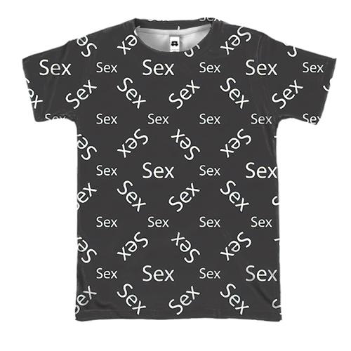 3D футболка S E X pattern 2