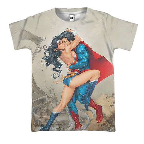 3D футболка Superman and superwoman