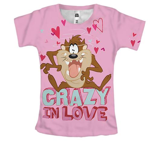Женская 3D футболка Crazy in love