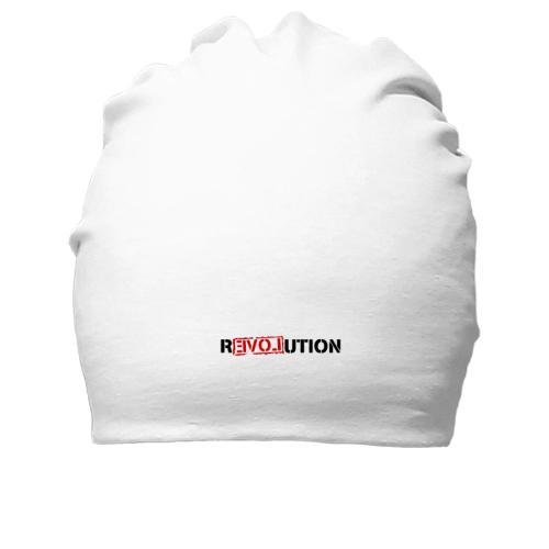 Хлопковая шапка с надписью REVOLUTION LOVE (2)