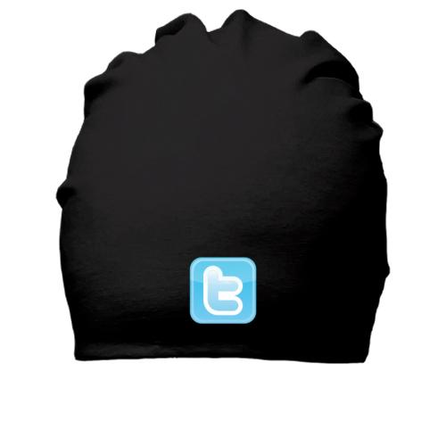 Хлопковая шапка с иконкой Twitter