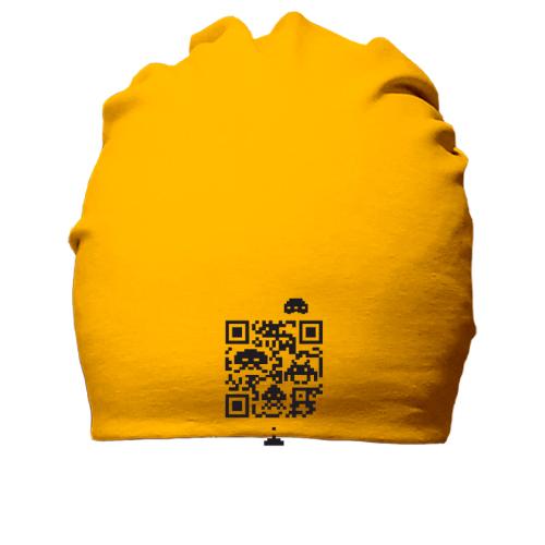 Бавовняна шапка Space invaders qr code