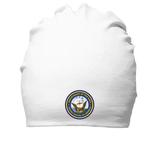 Хлопковая шапка NAVY (logo big)