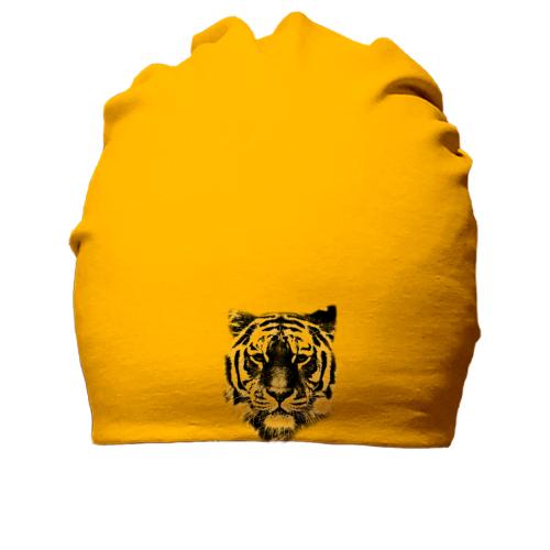 Хлопковая шапка с тигром (контур)
