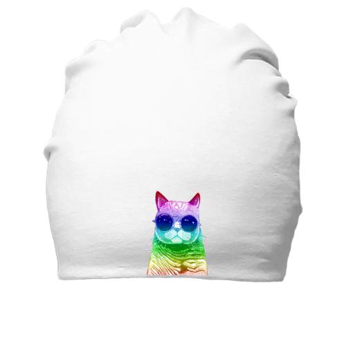 Бавовняна шапка Веселковий кіт