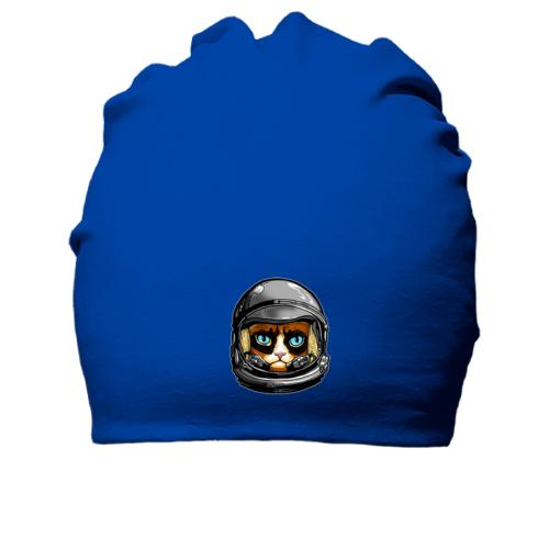Хлопковая шапка с котом - космонавтом