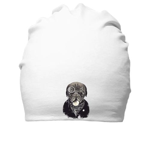 Бавовняна шапка з собакою в моноклі