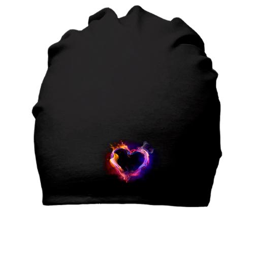 Бавовняна шапка з вогненним серцем
