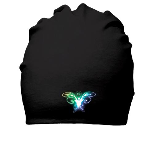 Бавовняна шапка зі стилізованим метеликом
