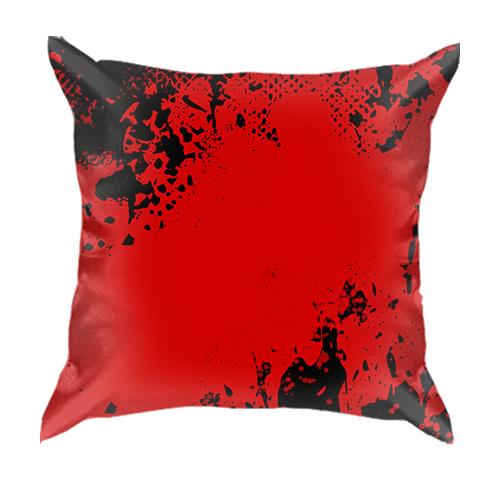 3D подушка черно-красного цвета
