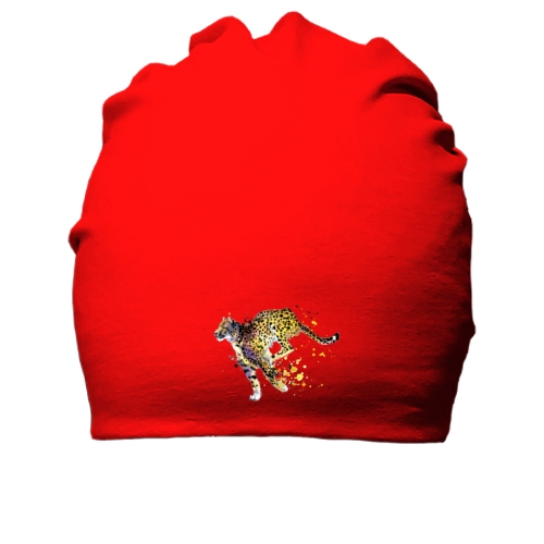 Бавовняна шапка з біжучим ягуаром