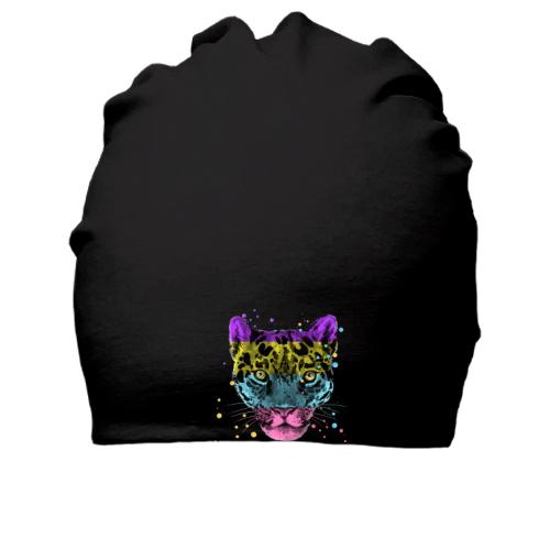 Хлопковая шапка с разноцветным леопардом (2)