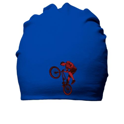 Хлопковая шапка с BMX велосипедистом