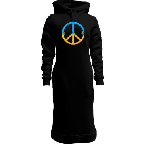 Женская толстовка-платье Peace Ukraine