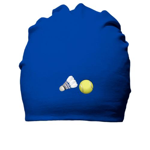 Хлопковая шапка с теннисным мячом и воланчиком