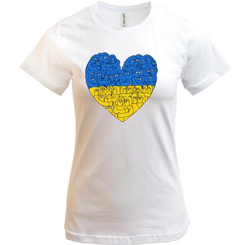 Футболка Українське суспільство – серце