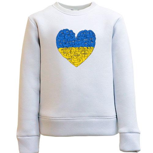 Дитячий світшот Українське суспільство – серце