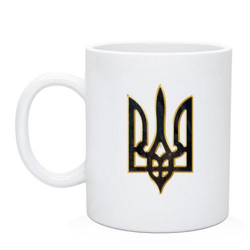 Чашка з гербом України стилізованим під кору