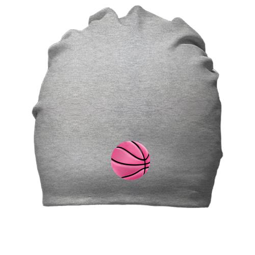 Бавовняна шапка з рожевим баскетбольним м'ячем