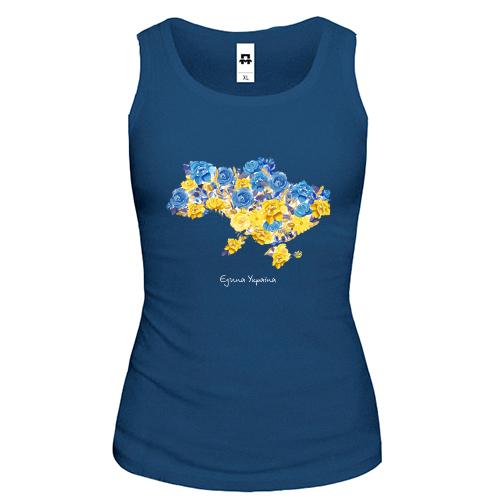 Майка Украина единая (карта из цветов)