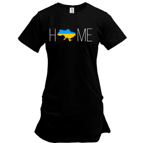 Подовжена футболка з мапою України - Home