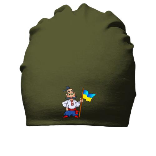 Хлопковая шапка Казак с украинским флагом