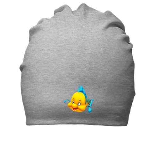 Хлопковая шапка с рыбкой Флаундером