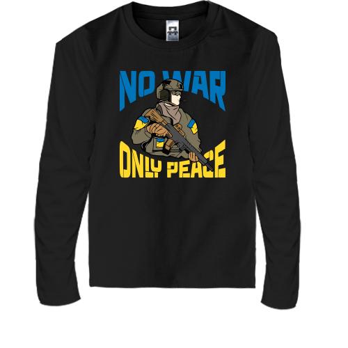 Детская футболка с длинным рукавом No war - only peace