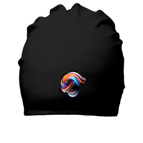 Бавовняна шапка з кольоровою абстракцією