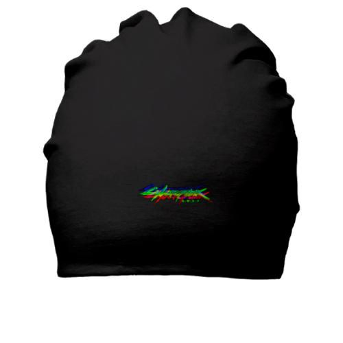 Бавовняна шапка з неоновим логотипом Cyberpunk 2077