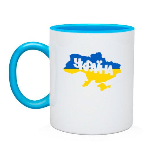 Чашка с надписью Украина (карта)
