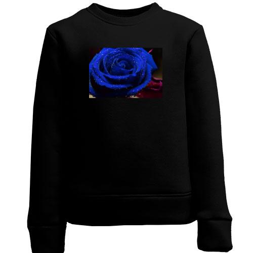 Детский свитшот Темно-синяя роза
