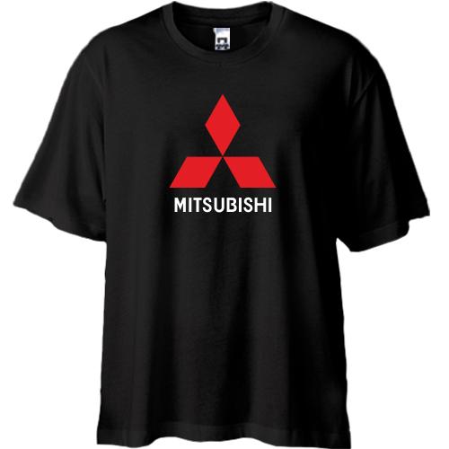 Футболка Oversize з лого Mitsubishi