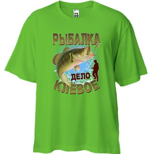 Футболка Oversize Рыбалка дело клёвое (1)