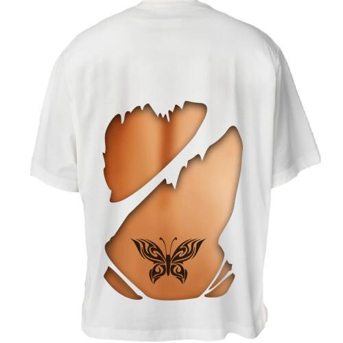 Футболка Oversize Тату на спині