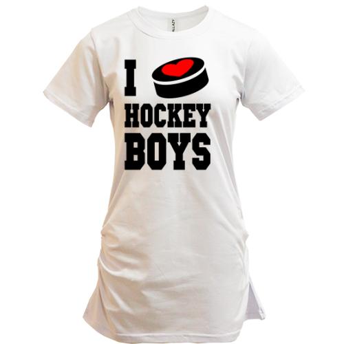 Подовжена футболка люблю хокеїстів