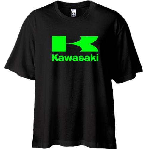 Футболка Oversize з лого Kawasaki
